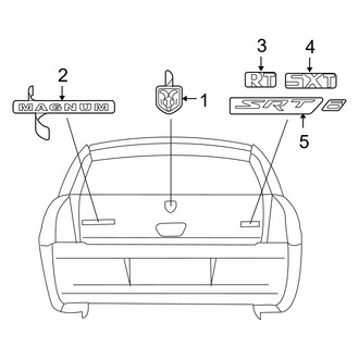 Dodge OE - Lift Gate - Exterior Trim (SRT8)