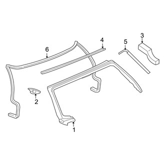 Dodge OE - Roof - Windshield Header & Components (Convertible)