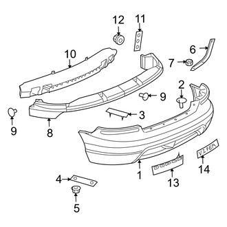 Dodge OE - Rear Bumper - Bumper & Components (SRT-10 / SRT-10 ACR Coupe)