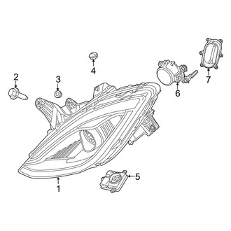 Dodge OE - Front Lamps - Headlamp Components