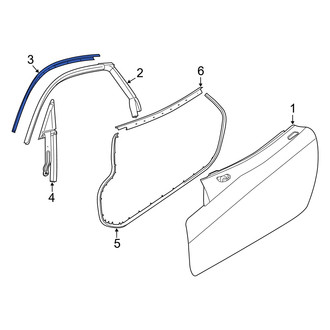 Dodge OE - Front Left Door Seal Retainer Plate