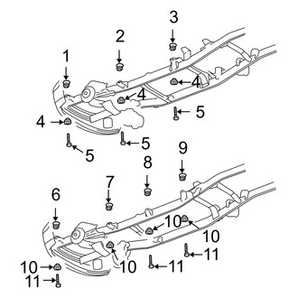 Dodge OE - Frame & Components (Body Mounting), (4WD)