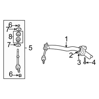 Dodge OE - Front Suspension - Stabilizer Bar & Components (1500 RWD)