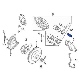 Dodge OE - Rear Lower Disc Brake Anti-Rattle Clip