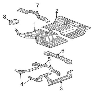 Dodge OE - Cab - Floor (Regular Cab), (1500 Regular Cab)