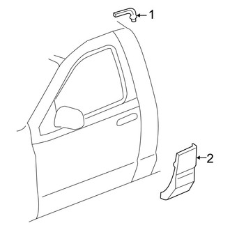 Dodge OE - Cab - Exterior Trim (1500 Quad Cab 140.5" Wheelbase)
