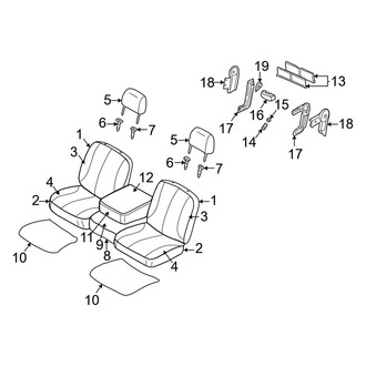 Dodge OE - Seats & Tracks - Front Seat Components (Cloth Trim (V9)), (1500 Quad Cab)