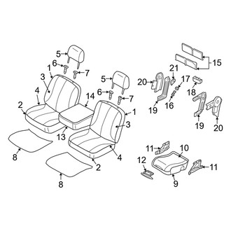 Dodge OE - Seats & Tracks - Front Seat Components (Trim (M9)), (1500 Quad Cab)