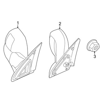 Dodge OE - Door - Outside Mirrors (Regular Cab), (1500 Regular Cab)