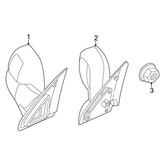 Dodge OE - Front Door - Outside Mirrors (Quad Cab)