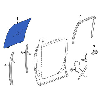 Dodge OE - Front Right Door Glass