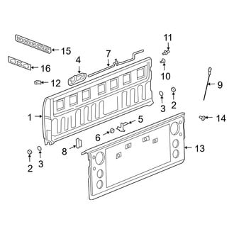 Dodge OE - Pick Up Box - Tail Gate (8' Bed), (1500)