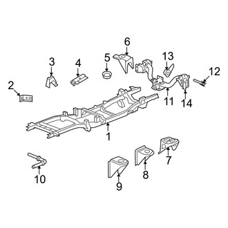 Dodge OE - Frame & Components (Frame & Crossmembers), (Mega Cab 4WD)