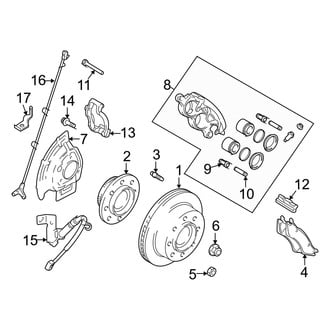 Dodge OE - Front Suspension - Brake Components (Mega Cab 4WD)