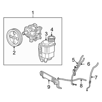 Dodge OE - Steering Gear & Linkage - Pump & Hoses (With Hydrobooster), (Mega Cab RWD 5.7L)
