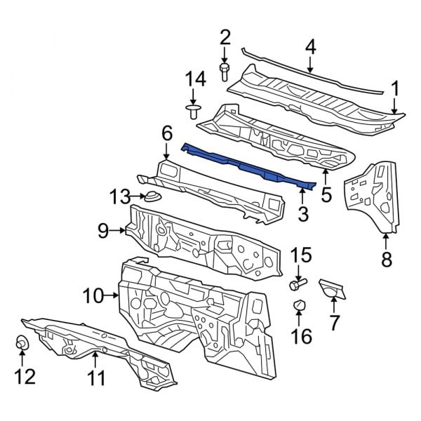 Dodge OE 55350922AA Engine Compartment Insulation