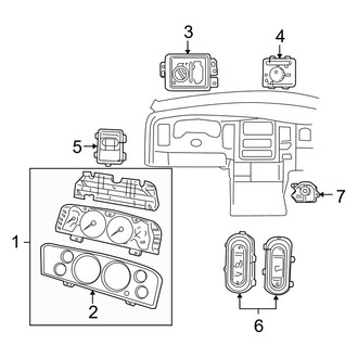 Dodge OE - Instrument Panel - Cluster & Switches (Mega Cab)