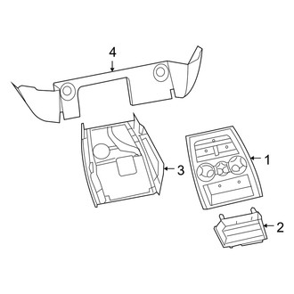 Dodge OE - Front Console (Bucket Seat), (Mega Cab)