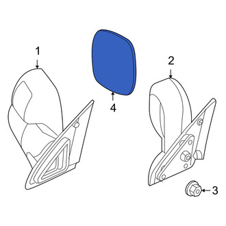 Dodge OE - Front Left Door Mirror Glass