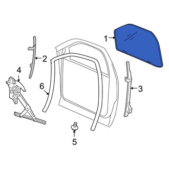 Dodge OE - Rear Right Door Glass