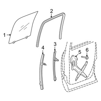 Dodge OE - Rear Door - Glass & Hardware (Mega Cab)