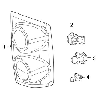 Dodge OE - Rear Lamps - Tail Lamps (Mega Cab)