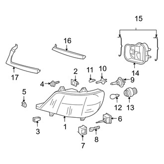 Dodge OE - Front Lamps - Headlamp Components (Cab & Chassis / Standard Cargo Van / Standard Passenger Van)
