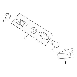 Dodge OE - Front Lamps - Side Repeater Lamps (Standard Cargo Van / Standard Passenger Van)