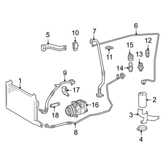 Dodge OE - Air Conditioner & Heater - Condenser, Compressor & Lines (Cab & Chassis / Standard Cargo Van / Standard Passenger Van)