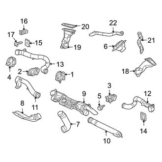 Dodge OE - Instrument Panel - Ducts (Front), (Cab & Chassis / Standard Cargo Van / Standard Passenger Van)