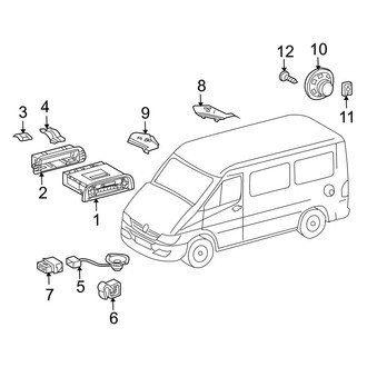 Dodge OE - Instrument Panel - Sound System (Standard Cargo Van / Standard Passenger Van)