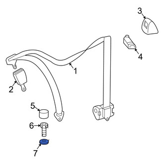 Dodge OE - Rear Lower Seat Belt Lap and Shoulder Belt Washer