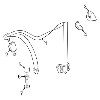 Dodge OE - Restraint Systems - Rear Seat Belts (Standard Cargo Van / Standard Passenger Van)