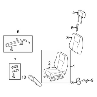 Dodge OE - Seats & Tracks - Front Seat Components (Venice Trim), (Standard Cargo Van / Standard Passenger Van)