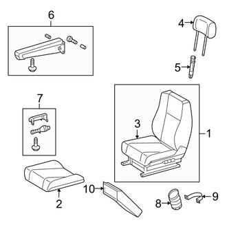 Dodge OE - Seats & Tracks - Front Seat Components (Santos Trim), (Standard Cargo Van / Standard Passenger Van)
