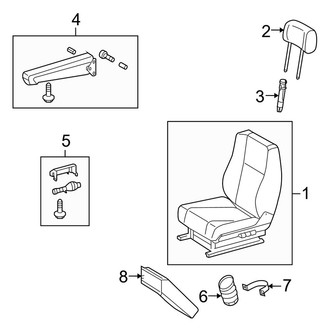 Dodge OE - Seats & Tracks - Front Seat Components (Catano Trim), (Standard Cargo Van / Standard Passenger Van)