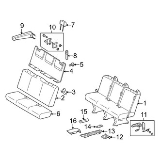 Dodge OE - Seats & Tracks - Rear Seat Components (Three Passenger), (Standard Cargo Van / Standard Passenger Van)