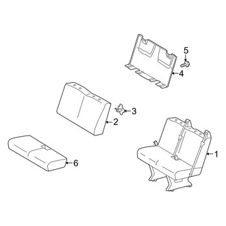 Dodge OE - Seats & Tracks - Rear Seat Components (Two Passenger), (Standard Cargo Van / Standard Passenger Van)