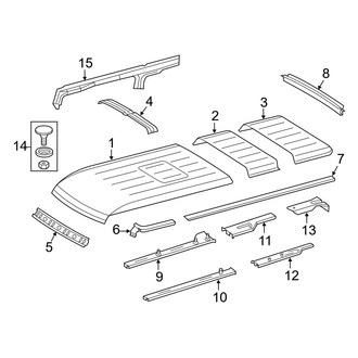 Dodge OE - Roof & Components (W/O High Roof), (Standard Cargo Van / Standard Passenger Van 140.0" Wheelbase)