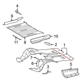 Dodge OE - Pillars, Rocker & Floor - Floor (Passenger Side), (Standard Cargo Van / Standard Passenger Van)