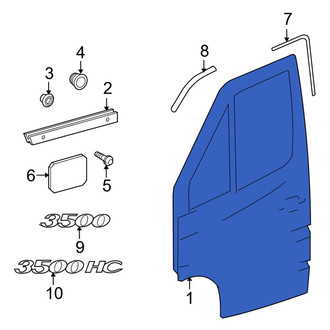 Dodge OE - Front Left Door Shell