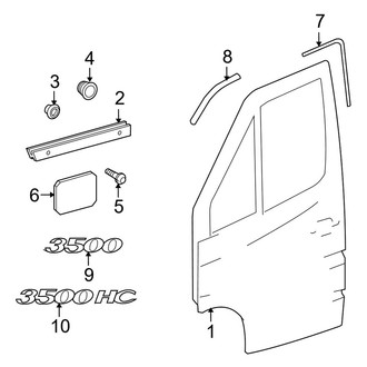 Dodge OE - Front Door - Door & Components (Cab & Chassis / Standard Cargo Van / Standard Passenger Van)