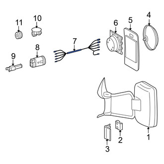 Dodge OE - Front Door Mirror Wiring Harness