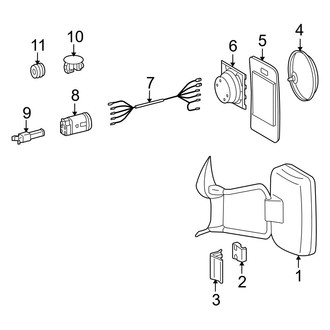 Dodge OE - Front Door - Outside Mirrors (With Extended)