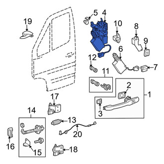 Dodge OE - Front Left Door Latch Assembly