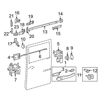 Dodge OE - Side Loading Door - Lock & Hardware (Cab & Chassis / Standard Cargo Van / Standard Passenger Van)