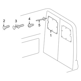 Dodge OE - Rear Loading Door - Interior Trim (Cab & Chassis / Standard Cargo Van / Standard Passenger Van)