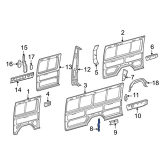 Dodge OE - Right Inner Quarter Panel Reinforcement