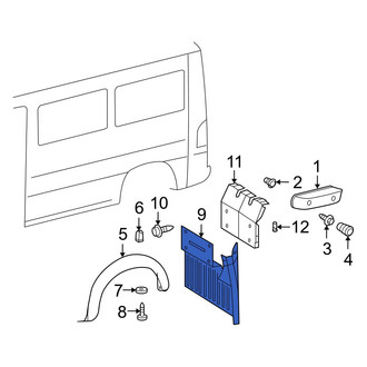 Dodge OE - Left Quarter Panel Splash Shield