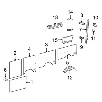 Dodge OE - Side Panel - Interior Trim (Right Side), (Standard Cargo Van)